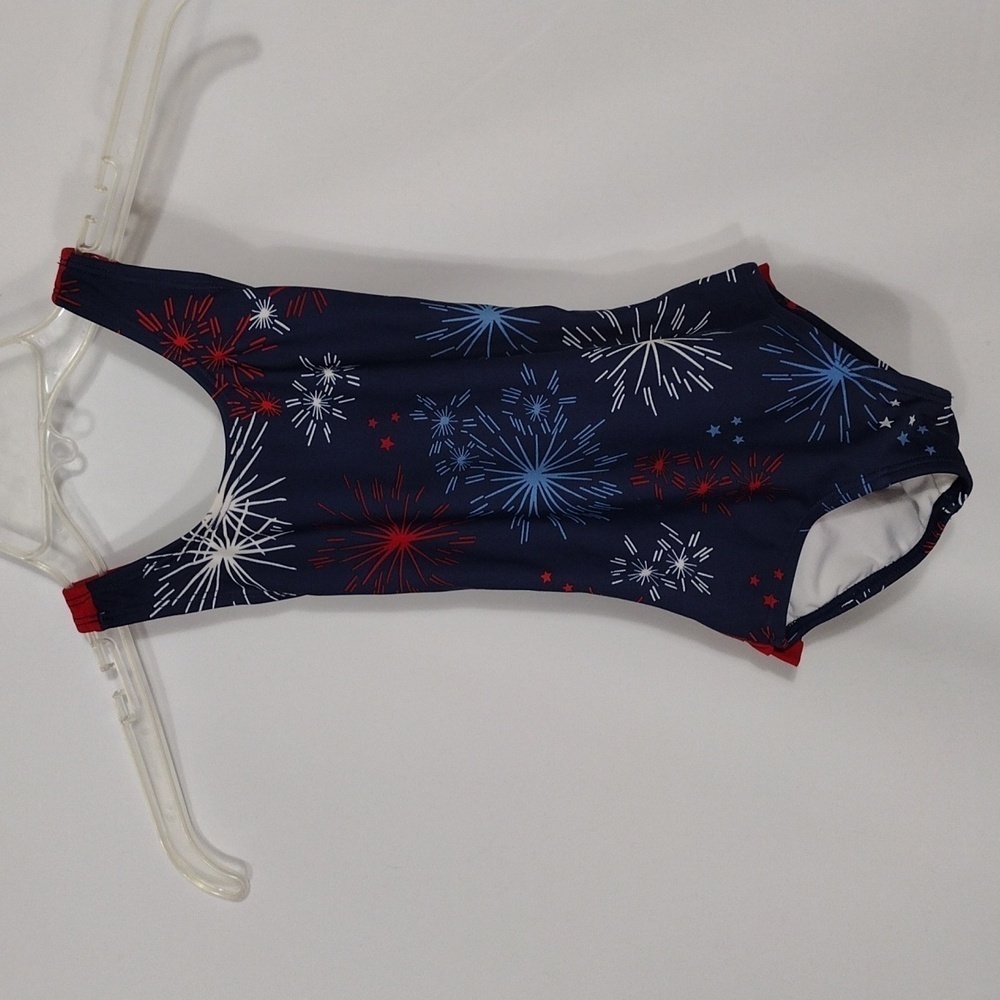 EUC Hanna Anderson Patriotic One Piece Swimsuit size 90